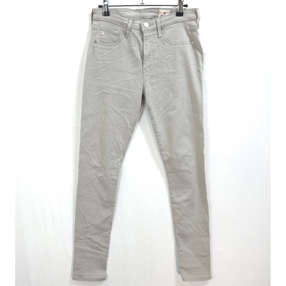 AG Adriano Goldschmied Farrah Ankle Seamless High Rise Skinny Grey Jeans 27R